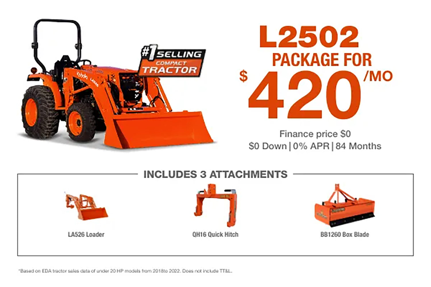 L2502 TRACTOR PACKAGE INCLUDING 3 ATTACHMENTS! - Oakdale Motors
